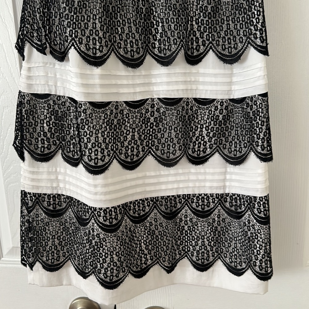 BCBGMaxAzria Black and White Lace Dress - Picture 3 of 8